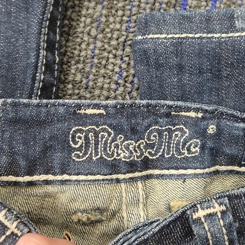 Miss Me JP5010 Boot Cut Jeans Women's Bling Studded Fleur De Lis Stretch-Size 27 - Picture 7 of 13